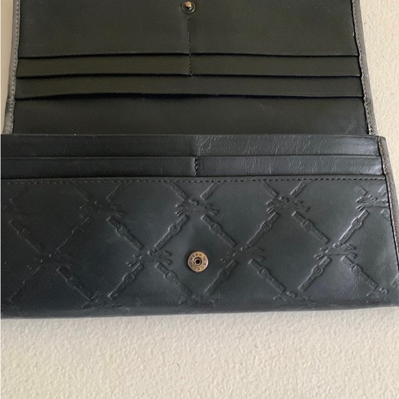 LONGCHAMP BLACK LEATHER JACQUARD WALLET - Picture 7 of 13